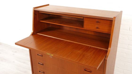 Image 1 of Vintage Secretaire | Teak | Dressing Table | With Mirror | 92 Cm