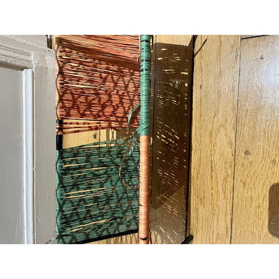 Image 1 of Vintage magazine rack in openwork metal and rafla, 1950