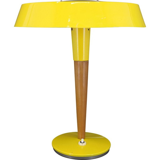 Vintage yellow table lamp by Kamenicky Senov, Czechoslovakia 1970