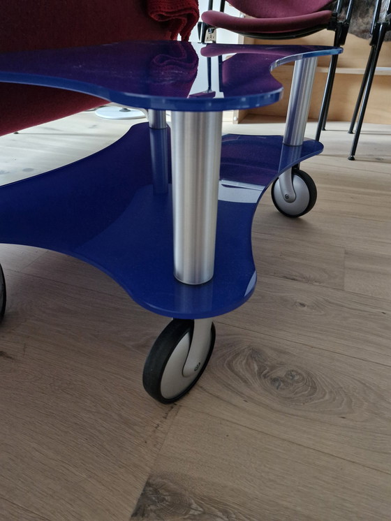 Image 1 of Trolley Sikmo Plus with 2 glass tops by Galotti & Radice