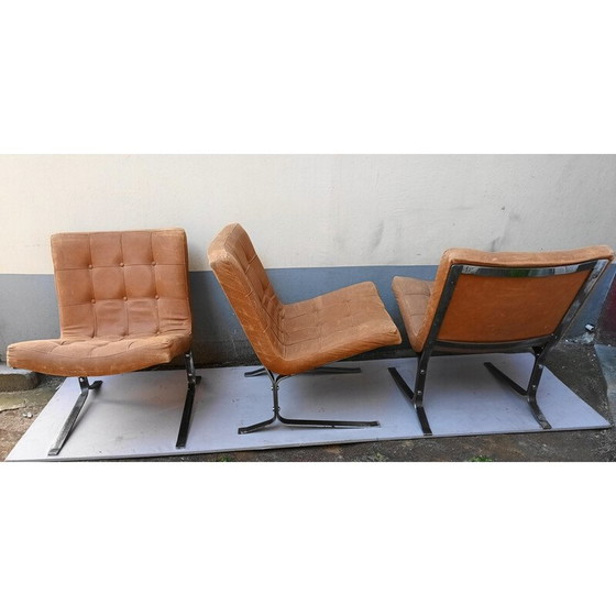 Image 1 of Set of 3 vintage armchairs by Olivier Mourgue, 1950-1960