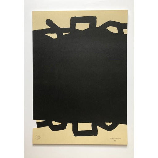 Litografía original vintage de Eduardo Chillida, 1999