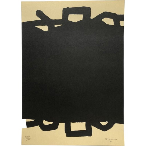Litografía original vintage de Eduardo Chillida, 1999