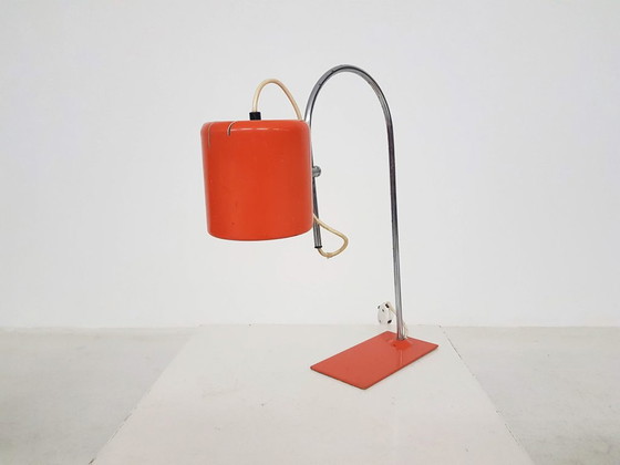 Image 1 of Mid-century orange desk light