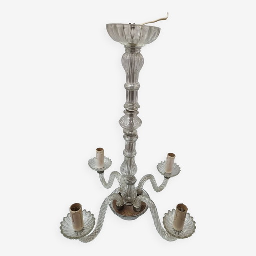 Murono Or Bohême Glass Chandelier, 1950