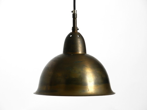 Mid Century brass church pendant lamp with a great patina