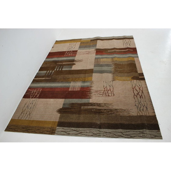Image 1 of Vintage geometric rug, Czechoslovakia 1930