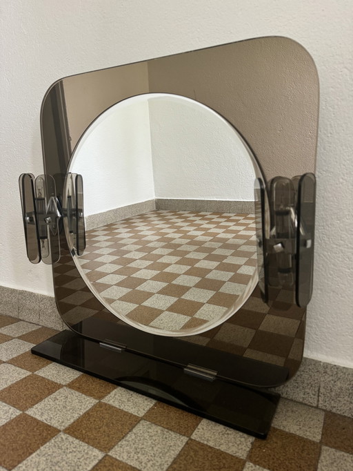 Luminous Smoked Glass Mirror 70s