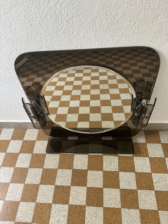 Image 1 of Luminous Smoked Glass Mirror 70s