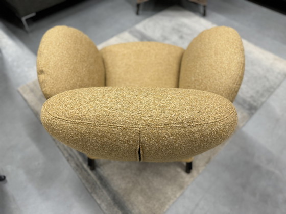 Image 1 of Label Bobo armchair Bouclé ochre fabric