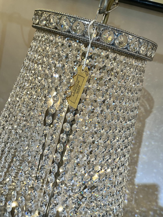 Image 1 of Design Cristallstrass Xxxl Chandelier Chrome Crystal Pendant Lamp