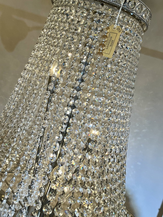 Image 1 of Design Cristallstrass Xxxl Chandelier Chrome Crystal Pendant Lamp