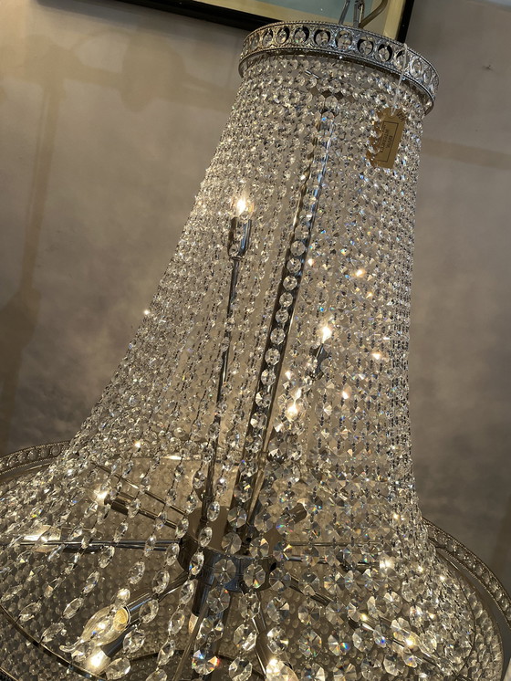 Image 1 of Design Cristallstrass Xxxl Chandelier Chrome Crystal Pendant Lamp