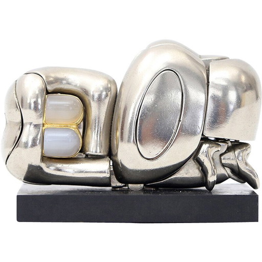 Vintage “La Mini Zoraida” sculpture in nickel-plated aluminum alloy by Miguel Barrocal, 1960