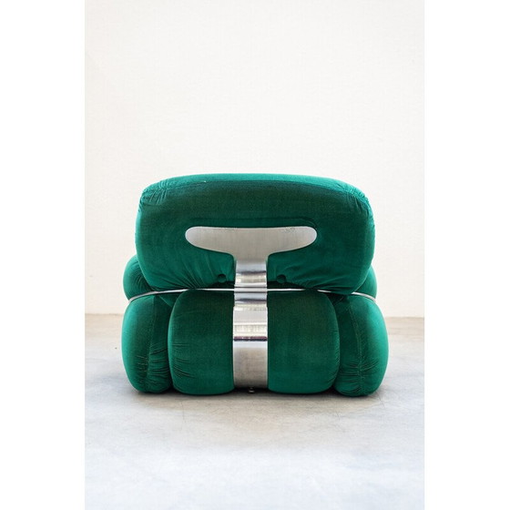 Image 1 of Vintage Okay living room set in chrome steel by Adriano Piazzesi for for 3D, 1970