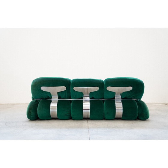 Image 1 of Vintage Okay living room set in chrome steel by Adriano Piazzesi for for 3D, 1970