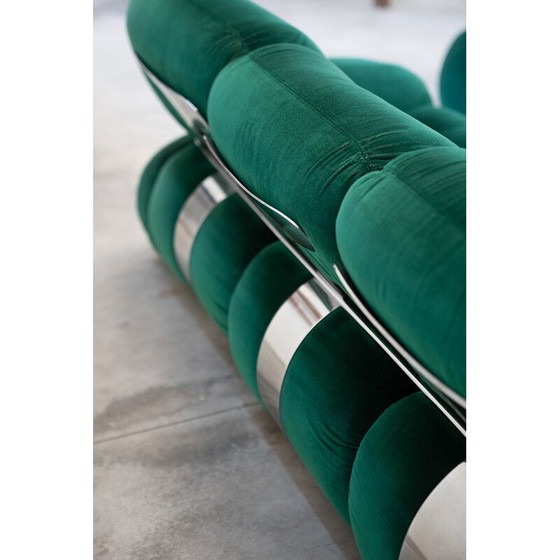 Image 1 of Vintage Okay living room set in chrome steel by Adriano Piazzesi for for 3D, 1970