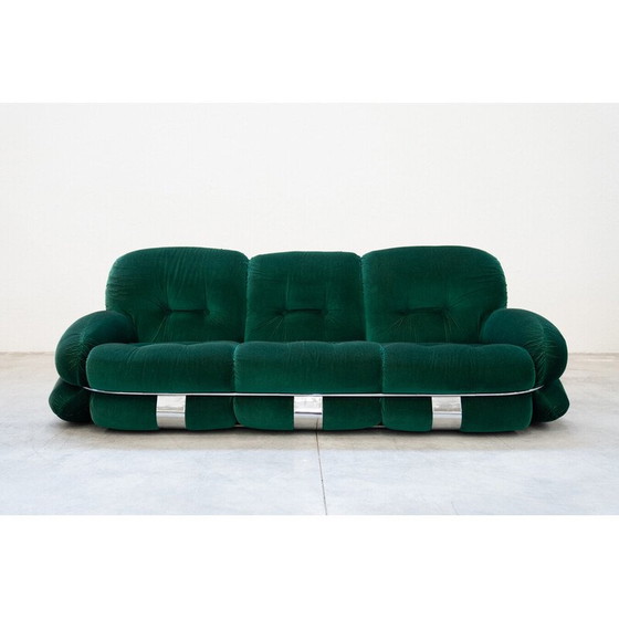 Image 1 of Vintage Okay living room set in chrome steel by Adriano Piazzesi for for 3D, 1970