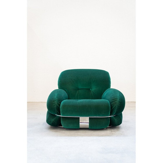 Image 1 of Vintage Okay living room set in chrome steel by Adriano Piazzesi for for 3D, 1970
