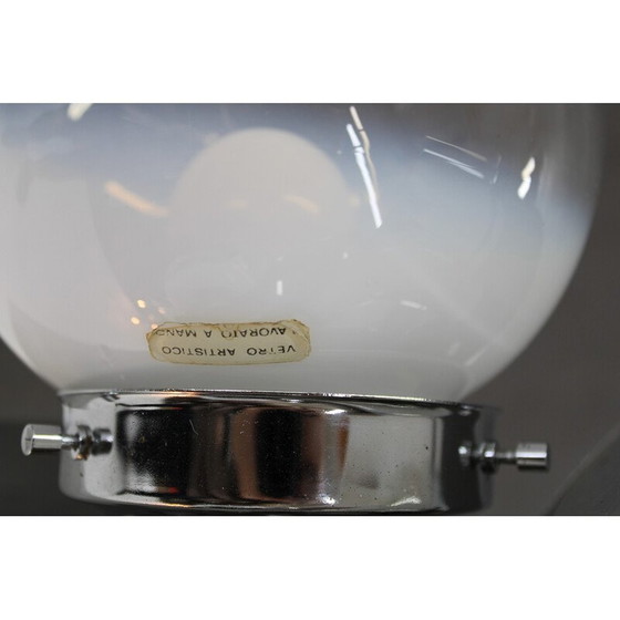 Image 1 of Vintage chandelier in chrome steel, Italy 1970