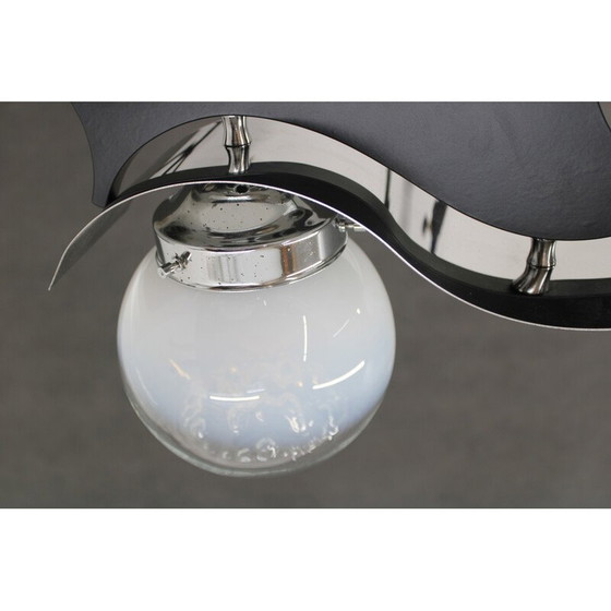 Image 1 of Vintage chandelier in chrome steel, Italy 1970