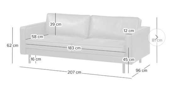 Image 1 of 3-Seater Sofa Fort Dodge