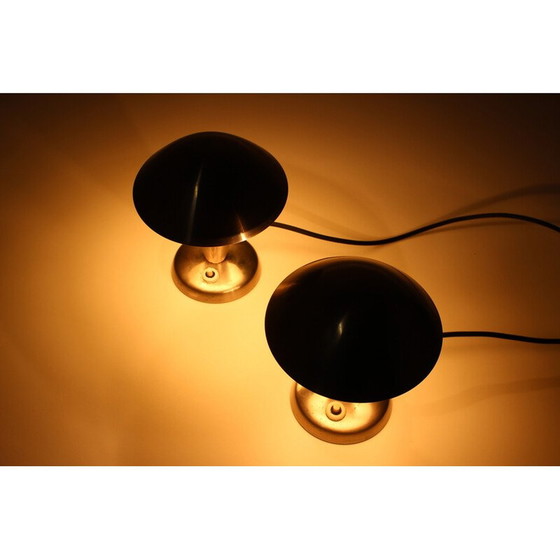 Image 1 of Coppia di lampade cromate vintage Bauhaus, Cecoslovacchia 1930