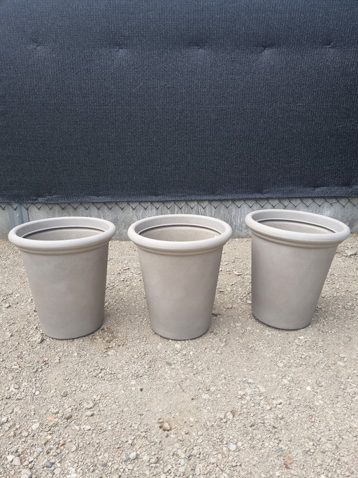 3x Chillipeppar Flower Pot In Concrete Look