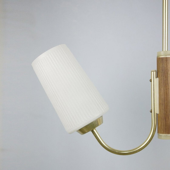 Image 1 of Lampada a sospensione vintage in ottone a 2 bracci, 1940