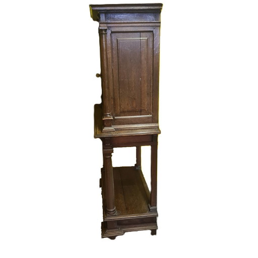 Antique French Oak Table Cabinet Partly 18th Century