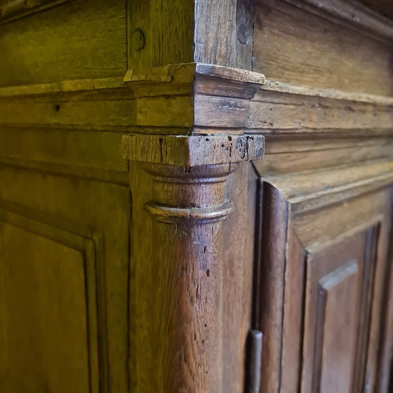 Image 1 of Antique French Oak Table Cabinet Partly 18th Century