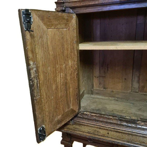 Image 1 of Antique French Oak Table Cabinet Partly 18th Century