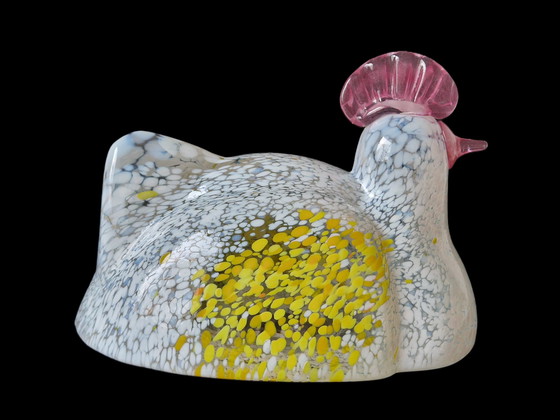 Image 1 of Kosta Boda - Large chicken / rooster by Bertil Vallien - 1018 grams