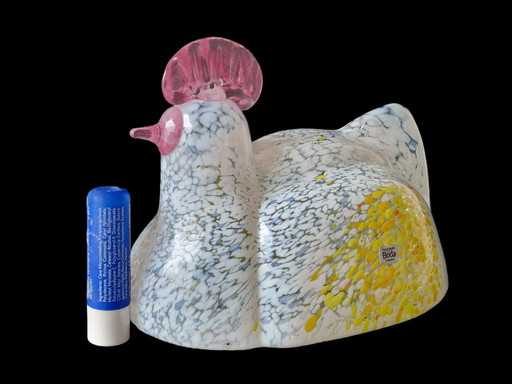 Kosta Boda - Grand poulet/coq de Bertil Vallien - 1018 grammes