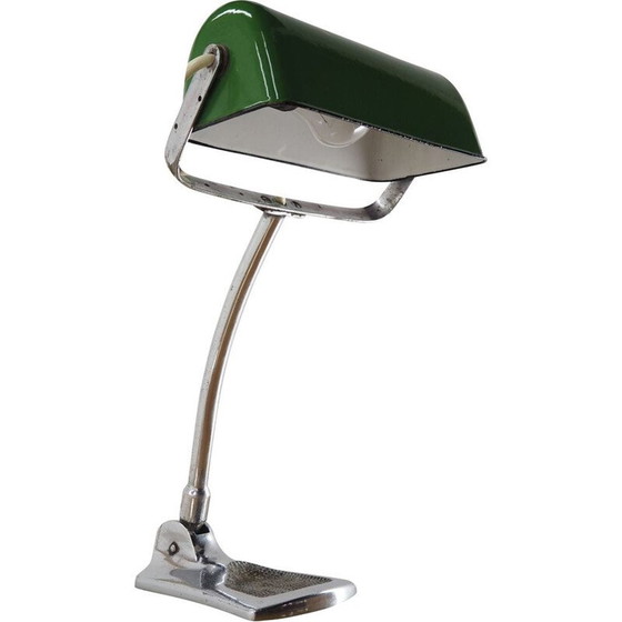 Image 1 of Vintage Art Deco adjustable enamel table lamp, 1930