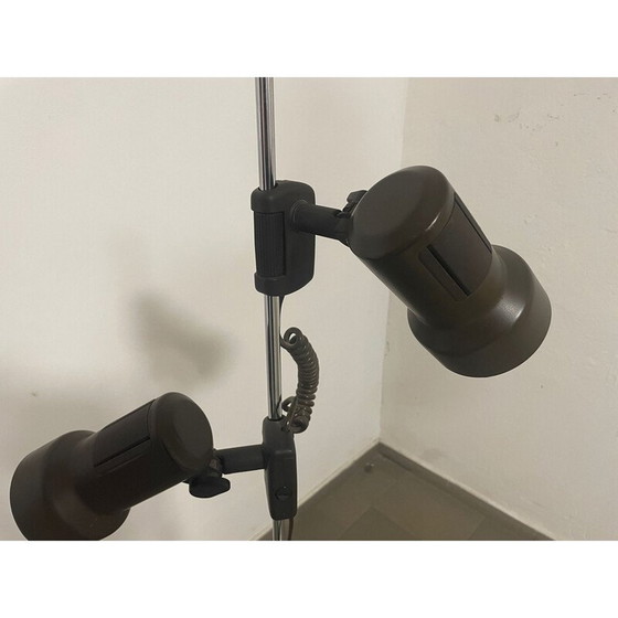 Image 1 of Vintage plastic and metal floor lamp with 2 adjustable spots, Germany 1980