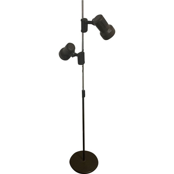 Image 1 of Vintage plastic and metal floor lamp with 2 adjustable spots, Germany 1980