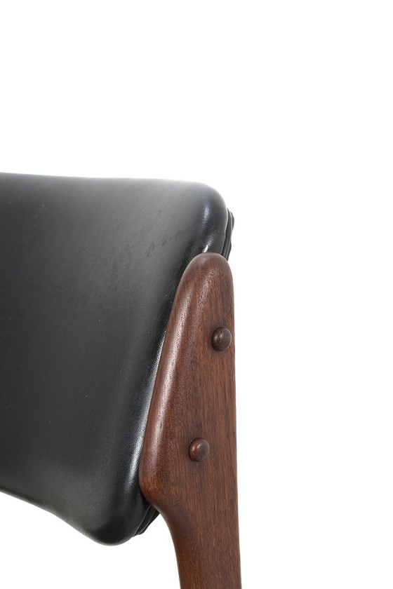 Image 1 of 6 Erik Buch Chairs With Black Skai Upholstery 66492