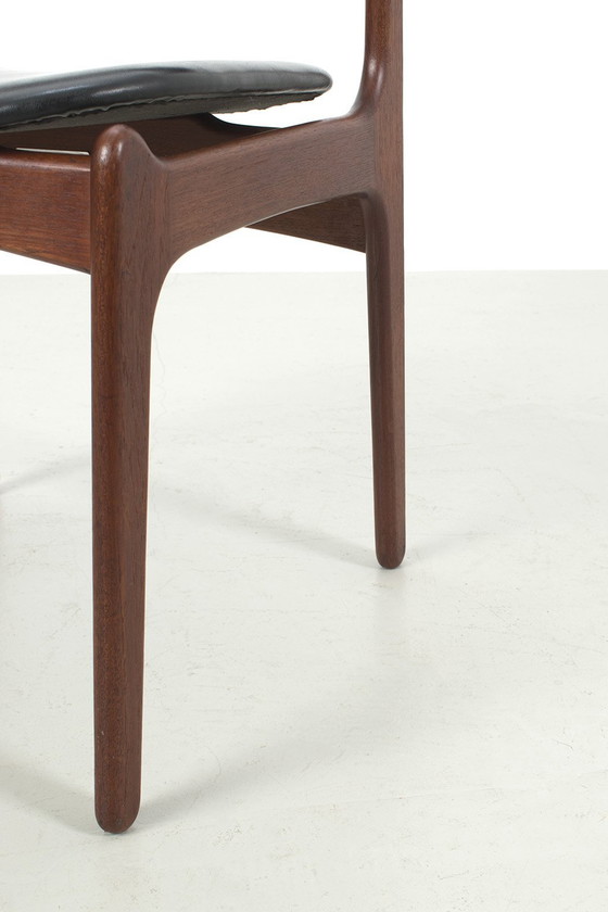 Image 1 of 6 Erik Buch Chairs With Black Skai Upholstery 66492