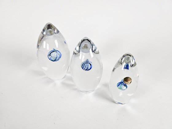 Image 1 of Royal Leerdam - Siem van der Marel - Cosmos - Serica - crystal - set (3) - signed - 80's