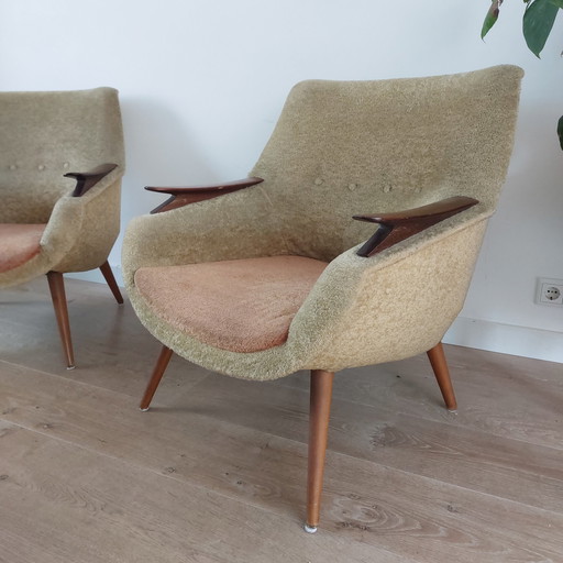 2x Vintage armchairs
