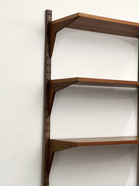 Image 1 of Vintage Poul Cadovius Teak Wood Wall Unit, Royal System Shelf