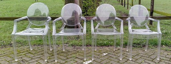 Image 1 of 4x Kartell Louis Ghost Chairs