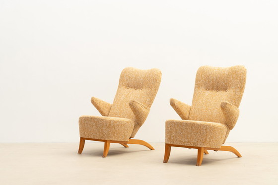 Image 1 of Pair Of Penguin Armchairs By Theo Ruth For Artifort