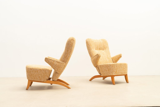 Pair Of Penguin Armchairs By Theo Ruth For Artifort