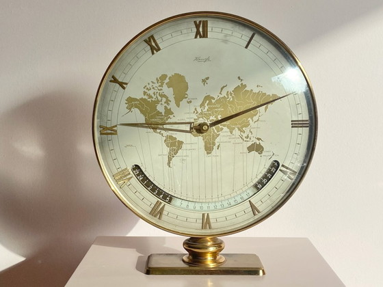 Image 1 of Xl World Time Clock By Kienzle Heinrich Möller Made In Germany