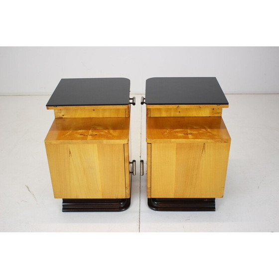 Image 1 of Coppia di comodini vintage di Jindřich Halabala per Up závody, Cecoslovacchia anni '50