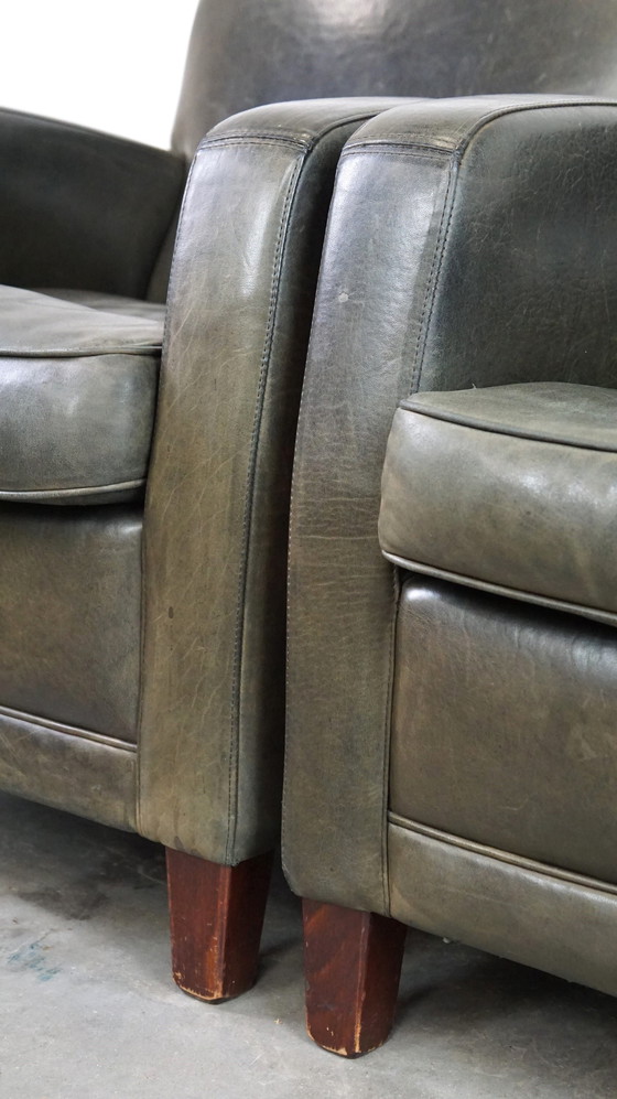 Image 1 of 2 x Sheep leather designer armchair