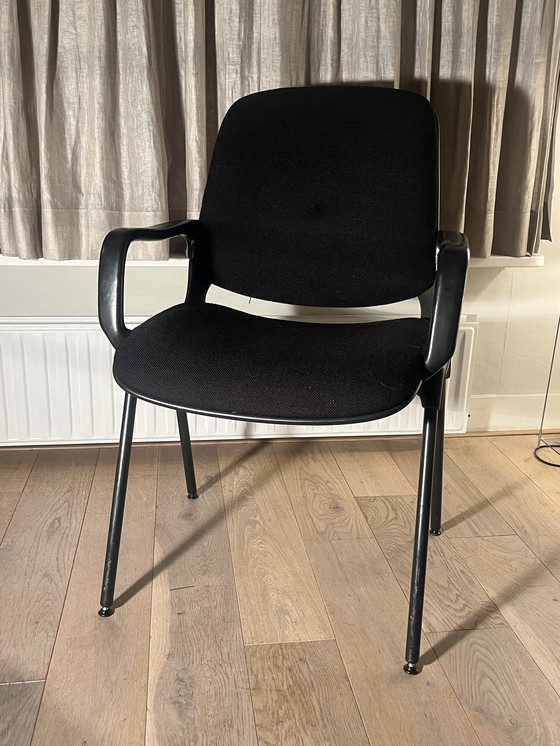 Image 1 of Sedia da riunione Comforto nera vintage