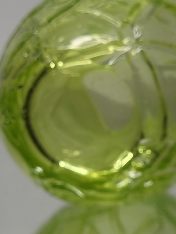 Image 1 of Val Saint Lambert Studio Cristal Vase, Relief Decor, Signed Hatch, 1990s